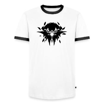 Adler Kopf - Männer Kontrast-T-Shirt - Weiß/Schwarz - Vorne - AI Model Female 172 light (172cm) & AI Model Male 178 dark (178cm)