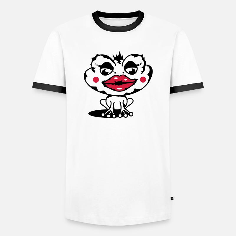 Eine Kröte mit dicker Lippe - Männer Kontrast-T-Shirt - Weiß/Schwarz