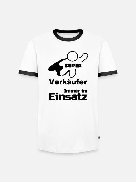 Super Verkäufer Geschenk - Männer Kontrast-T-Shirt - Weiß/Schwarz