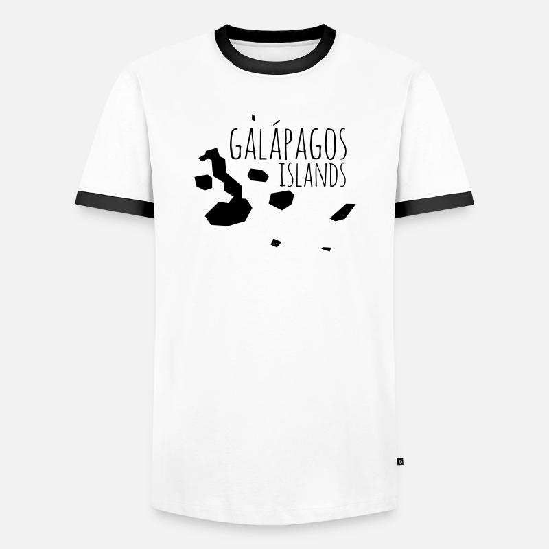 Galapagos - Men's Ringer Shirt - white/black