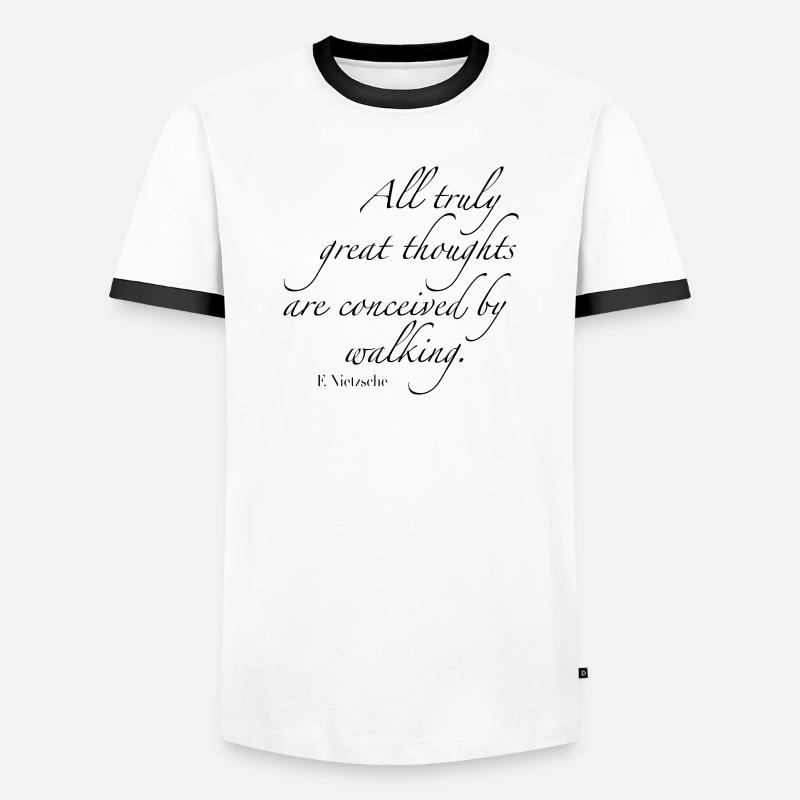 hike - Men's Ringer Shirt - white/black