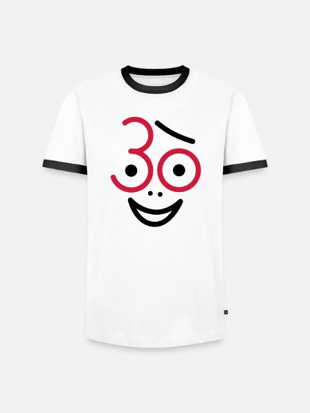 Juhu 30 years! - Men's Ringer Shirt - white/black