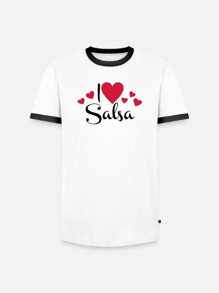 2541614 113586423 salsa - Men's Ringer Shirt - white/black