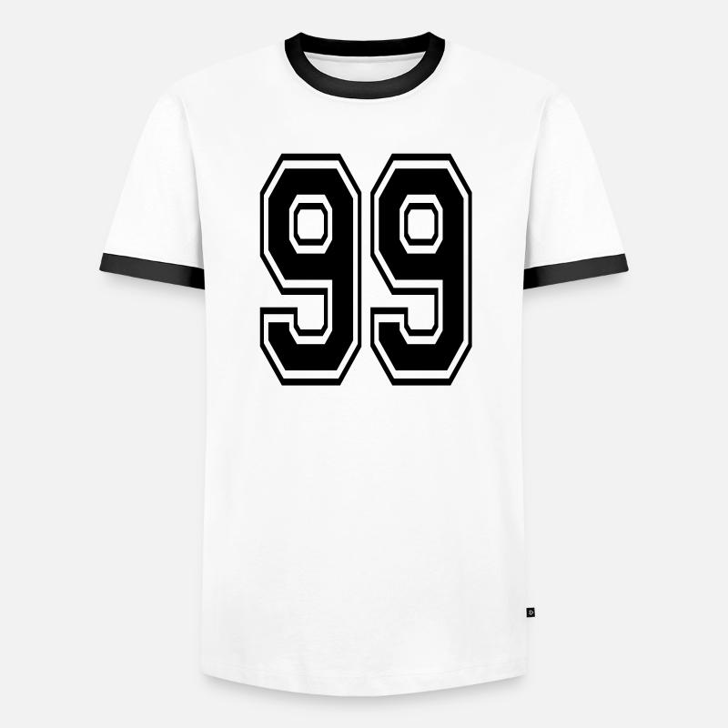 99 - Men's Ringer Shirt - white/black