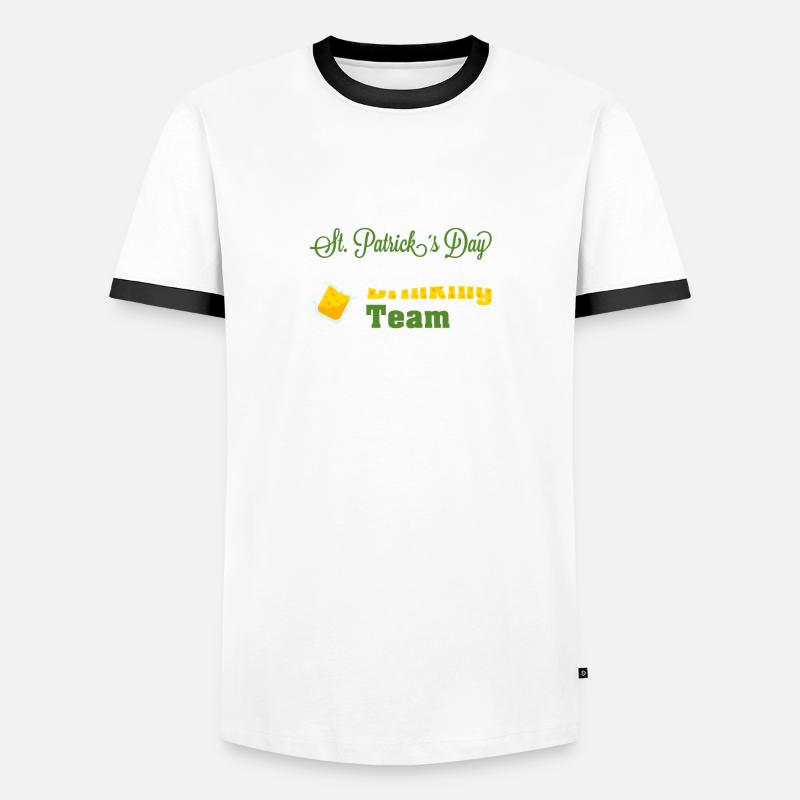 St. Patrick's Day Drinking Team - Men's Ringer Shirt - white/black