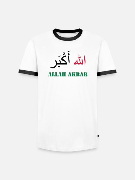 Allah Akbar - Men's Ringer Shirt - white/black