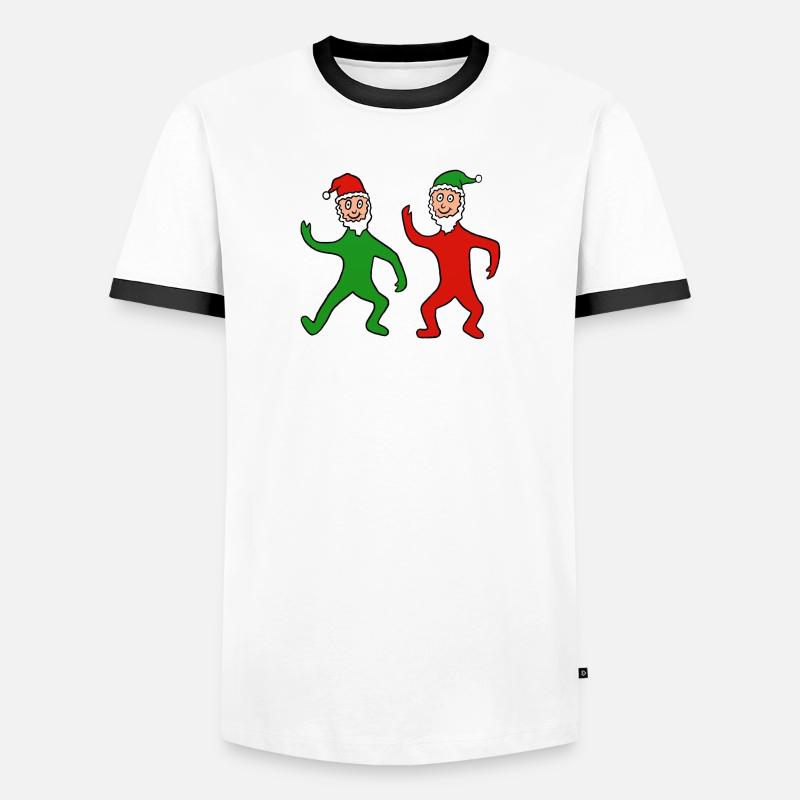 dwarf - Men's Ringer Shirt - white/black
