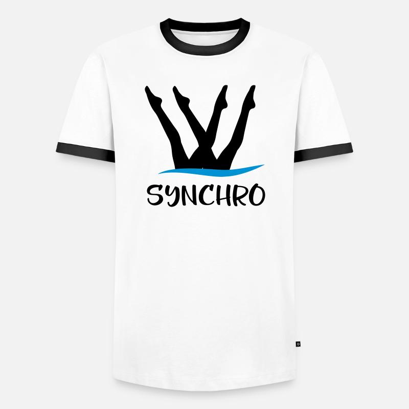 synchronized swimming - Men's Ringer Shirt - white/black