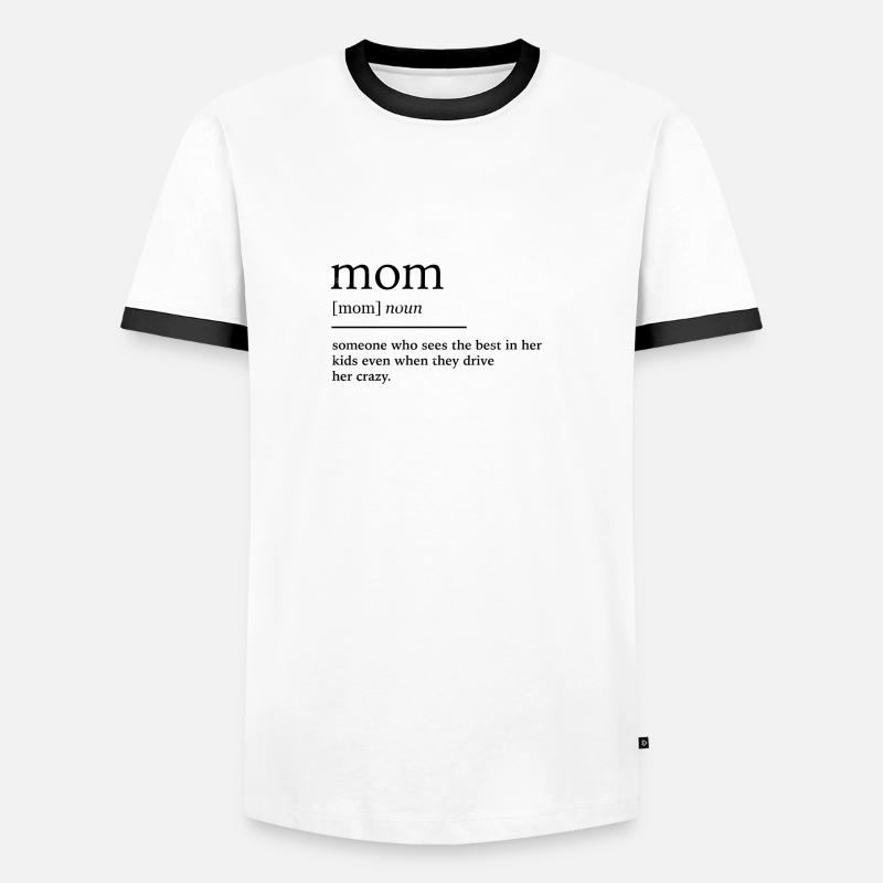 Mutter - Männer Kontrast-T-Shirt - Weiß/Schwarz