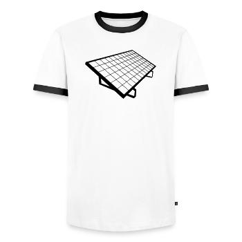 solar panel Solar Anlage - Männer Kontrast-T-Shirt - Weiß/Schwarz - Vorne - AI Model Female 172 light (172cm) & AI Model Male 178 dark (178cm)