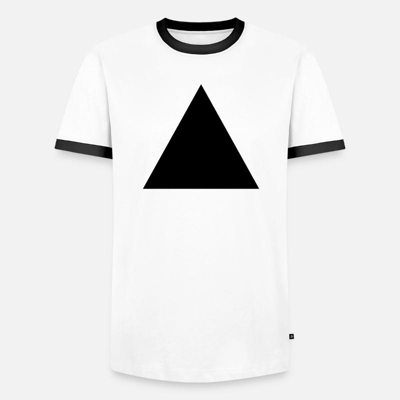 hipster triangle shape - Men's Ringer Shirt - white/black