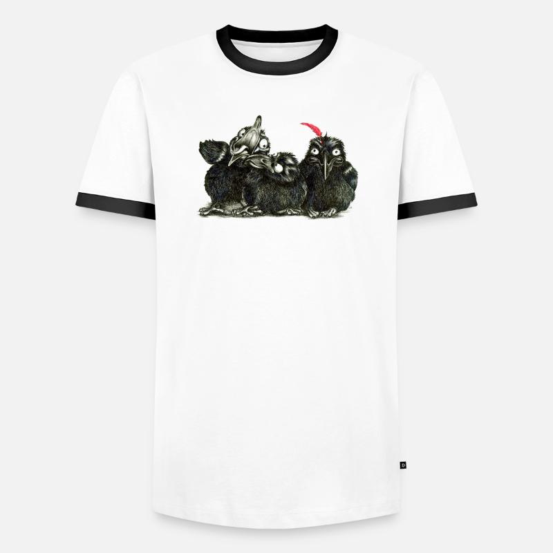 three young cheeky kraehen - Men's Ringer Shirt - white/black
