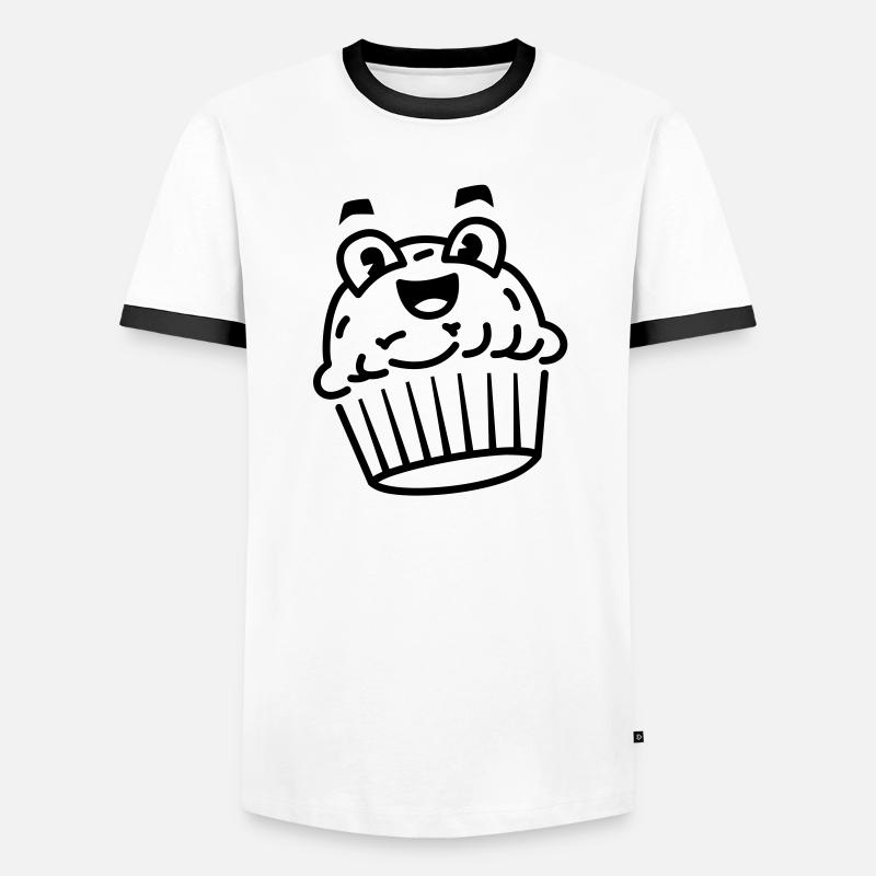 Cupcake - Men's Ringer Shirt - white/black