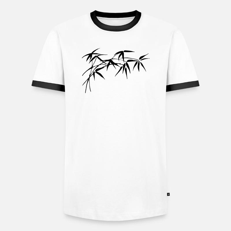 bamboo - Men's Ringer Shirt - white/black