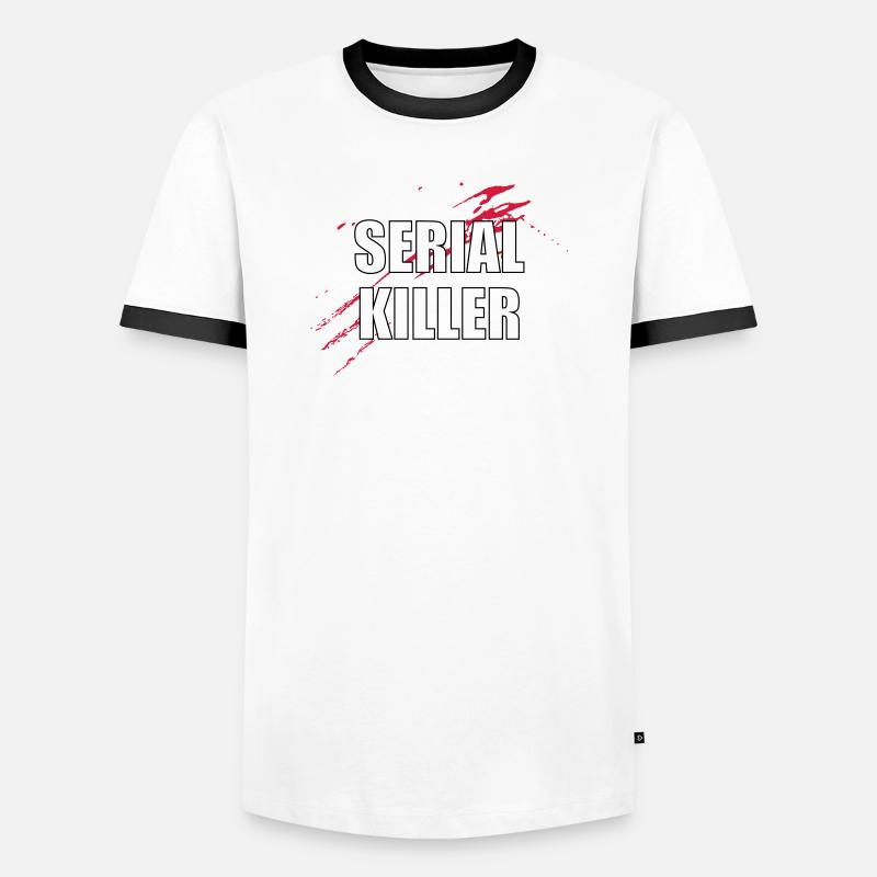 Serial Killer - Men's Ringer Shirt - white/black