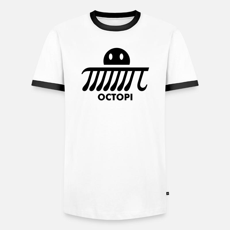 Octopi - Männer Kontrast-T-Shirt - Weiß/Schwarz