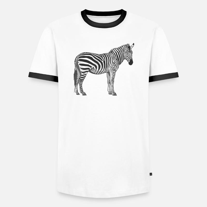 Zebra - Men's Ringer Shirt - white/black