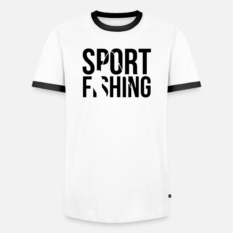 fishing - Men's Ringer Shirt - white/black