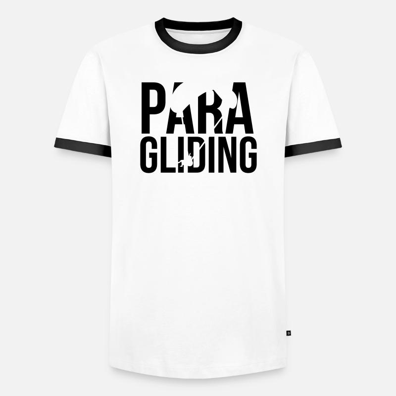 paragliding - Men's Ringer Shirt - white/black