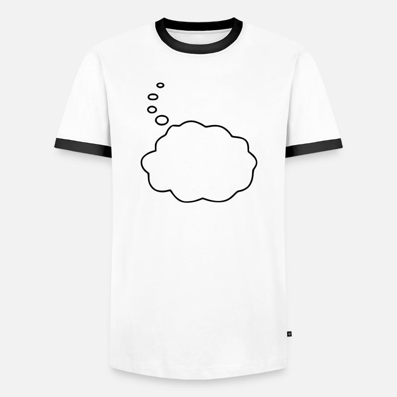 Speech Bubble / Sprechblase - Männer Kontrast-T-Shirt - Weiß/Schwarz