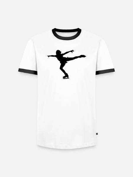 figure skating - Men's Ringer Shirt - white/black