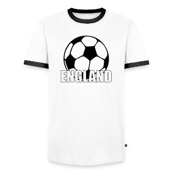 England - T-shirt contrasté Homme - blanc/noir - Devant - AI Model Female 172 light (172cm) & AI Model Male 178 dark (178cm)