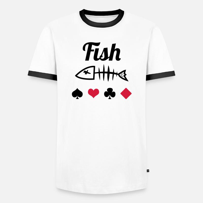 Poker : Fish - Men's Ringer Shirt - white/black