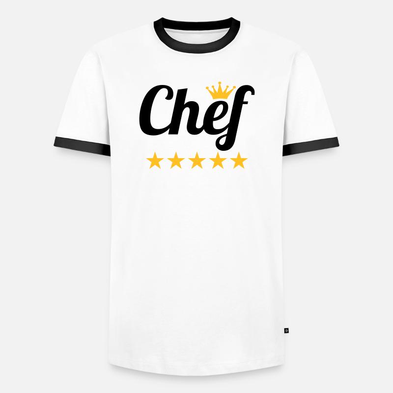 Chef - Men's Ringer Shirt - white/black