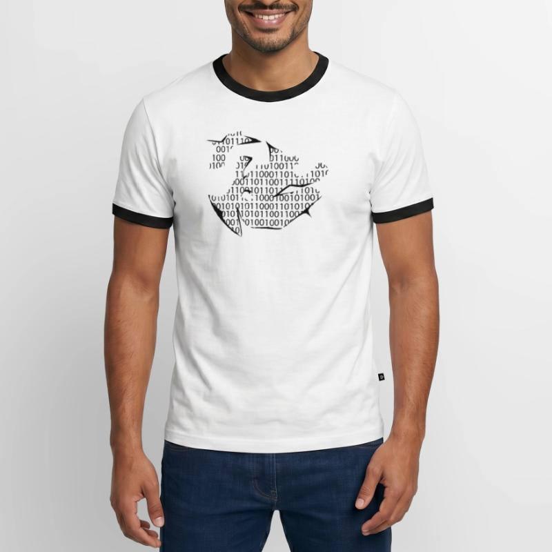 binary code Men's Ringer Shirt