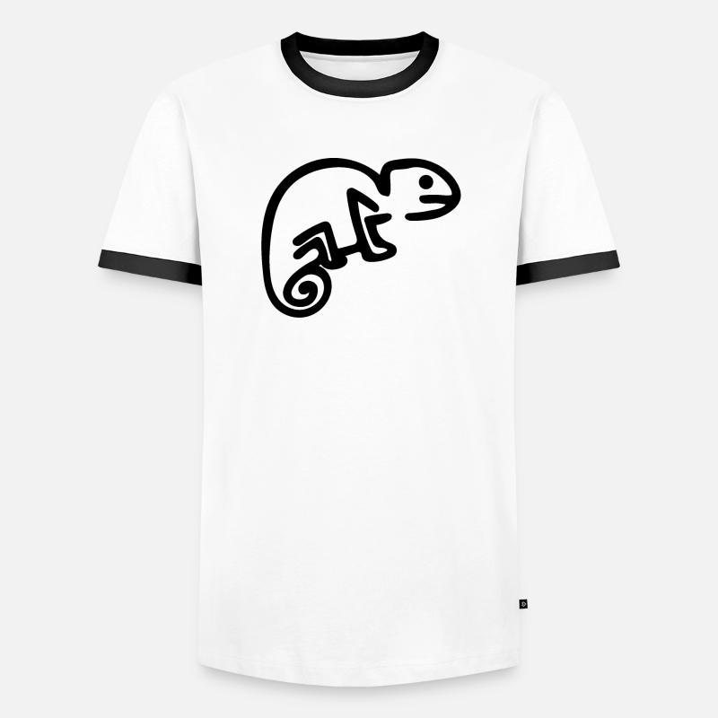 chameleon - Men's Ringer Shirt - white/black