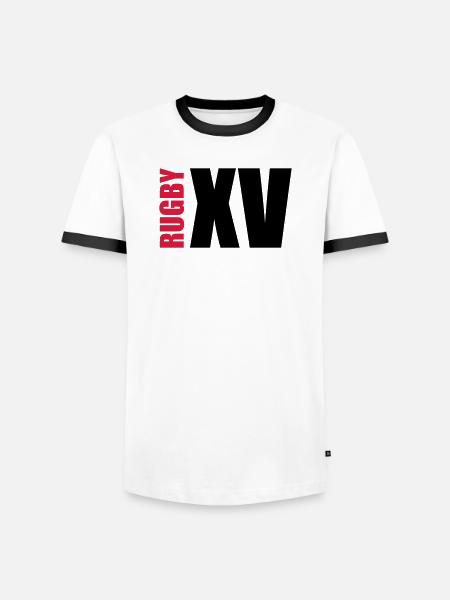Rugby - Men's Ringer Shirt - white/black