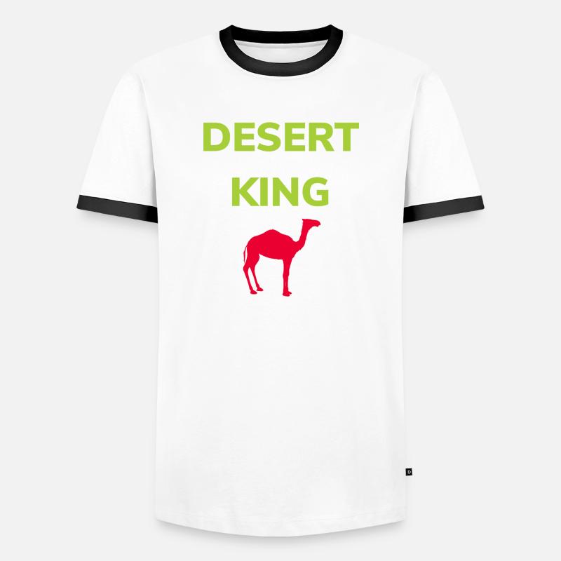 Kamel Wüste Marokko Kamel - Männer Kontrast-T-Shirt - Weiß/Schwarz