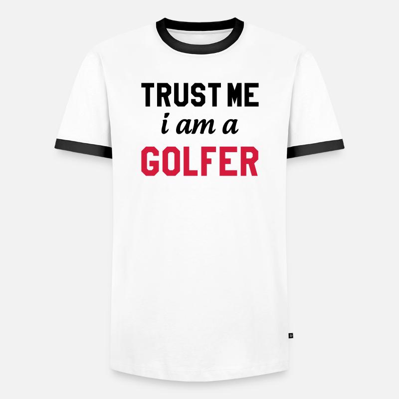 Golf - Men's Ringer Shirt - white/black