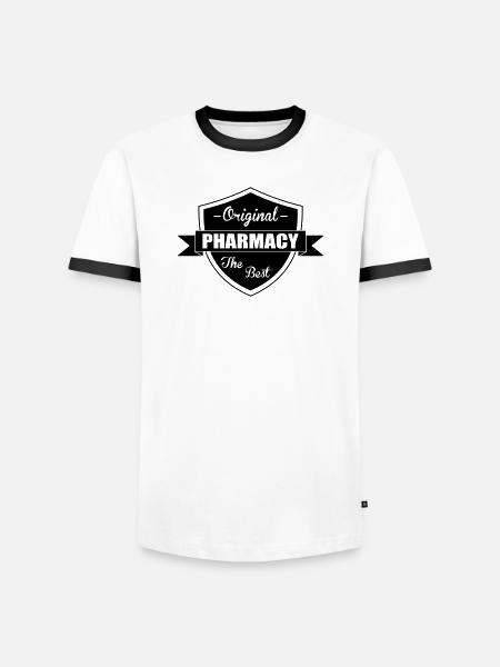 Pharmacy - Men's Ringer Shirt - white/black