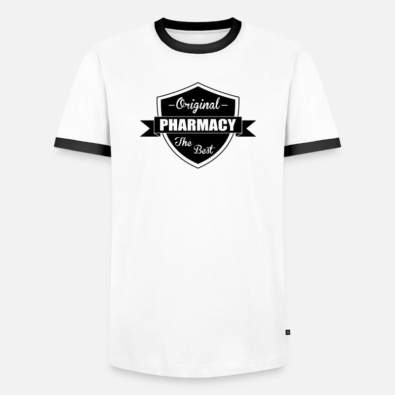 Pharmacy - Men's Ringer Shirt - white/black