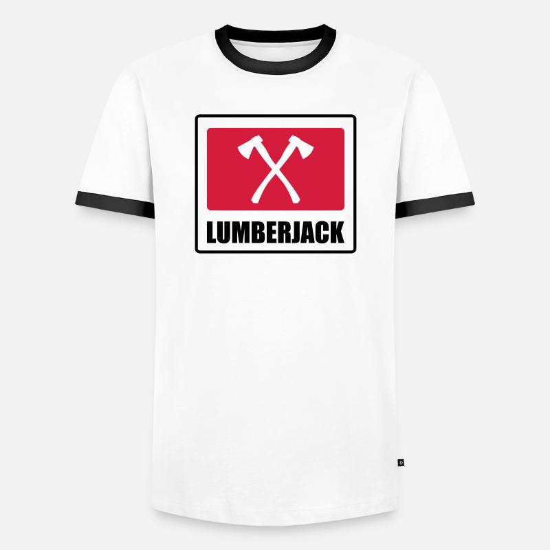 Lumberjack - Men's Ringer Shirt - white/black