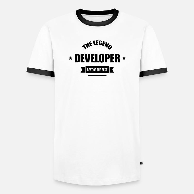 Developer - Men's Ringer Shirt - white/black