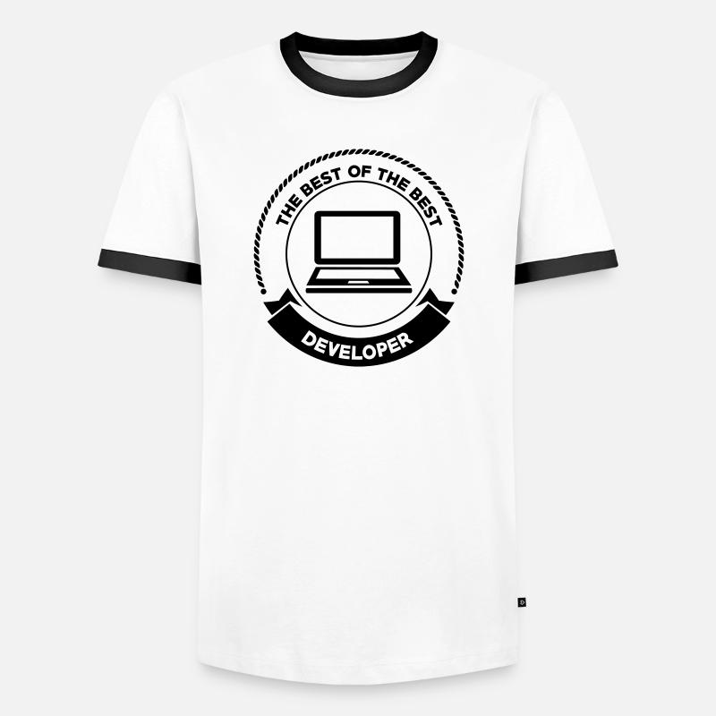 Developer - Men's Ringer Shirt - white/black