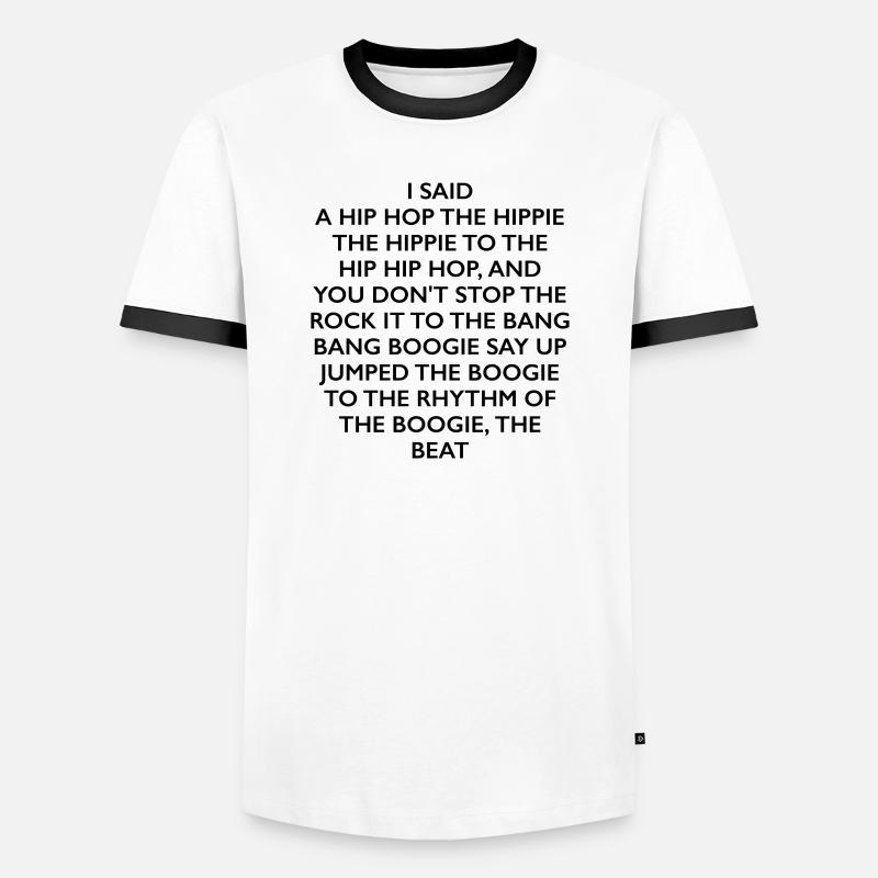 Rappers Delight - Männer Kontrast-T-Shirt - Weiß/Schwarz