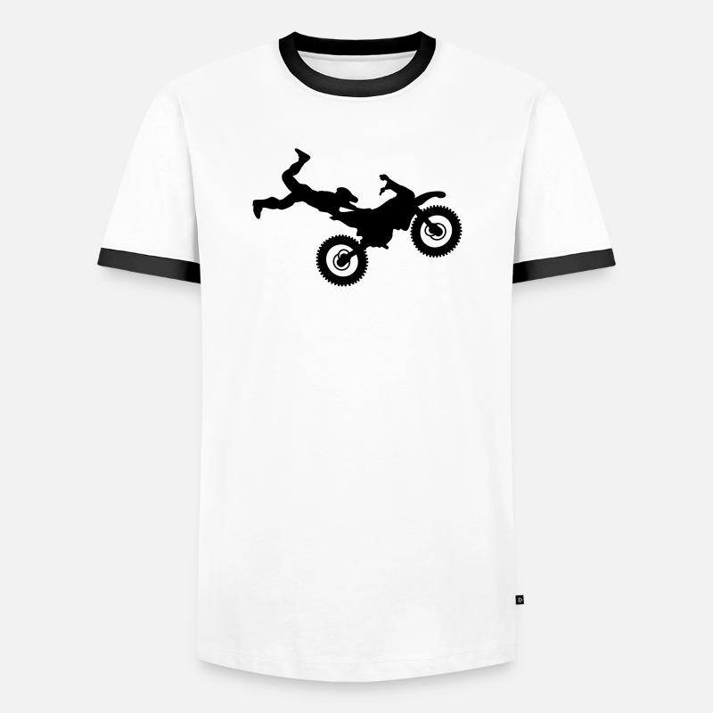 fmx - Men's Ringer Shirt - white/black