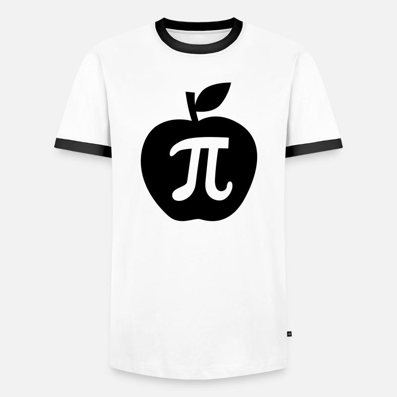 pi - Männer Kontrast-T-Shirt - Weiß/Schwarz
