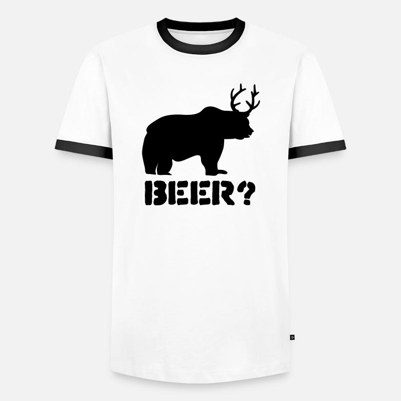 beer - Men's Ringer Shirt - white/black