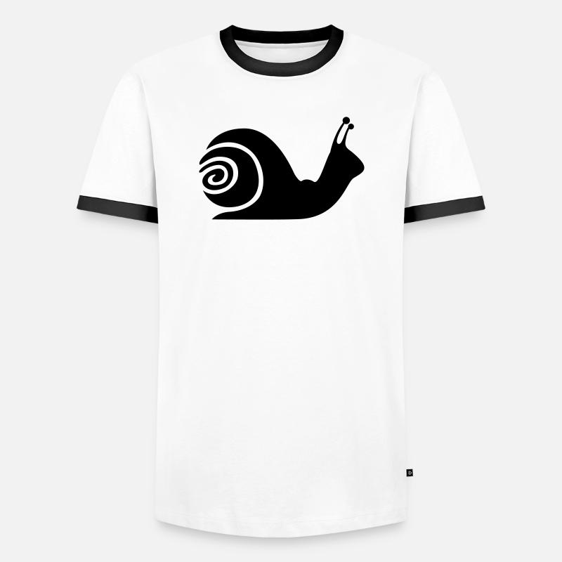 snale - Men's Ringer Shirt - white/black