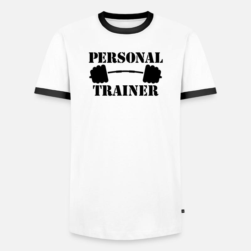 personal trainer - Männer Kontrast-T-Shirt - Weiß/Schwarz