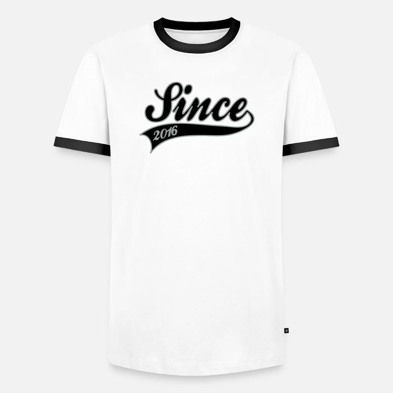 since 2016 - Men's Ringer Shirt - white/black