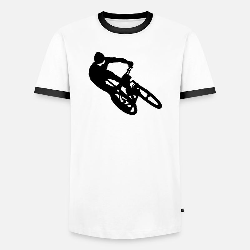 cycling - Men's Ringer Shirt - white/black