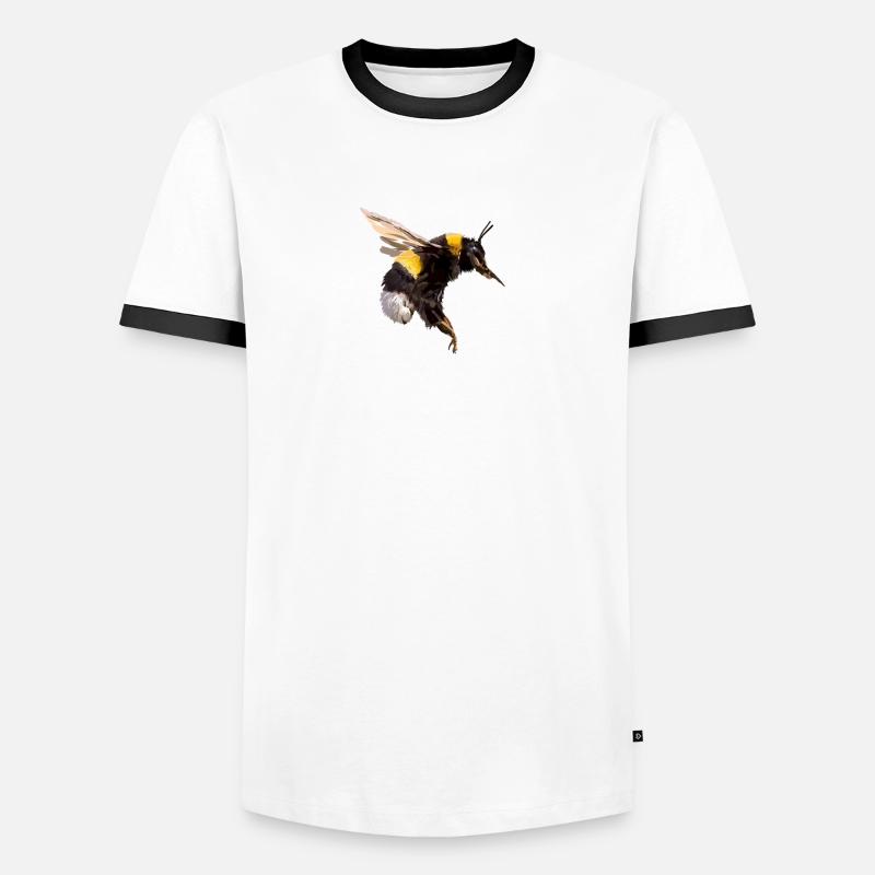 Hummel - Männer Kontrast-T-Shirt - Weiß/Schwarz