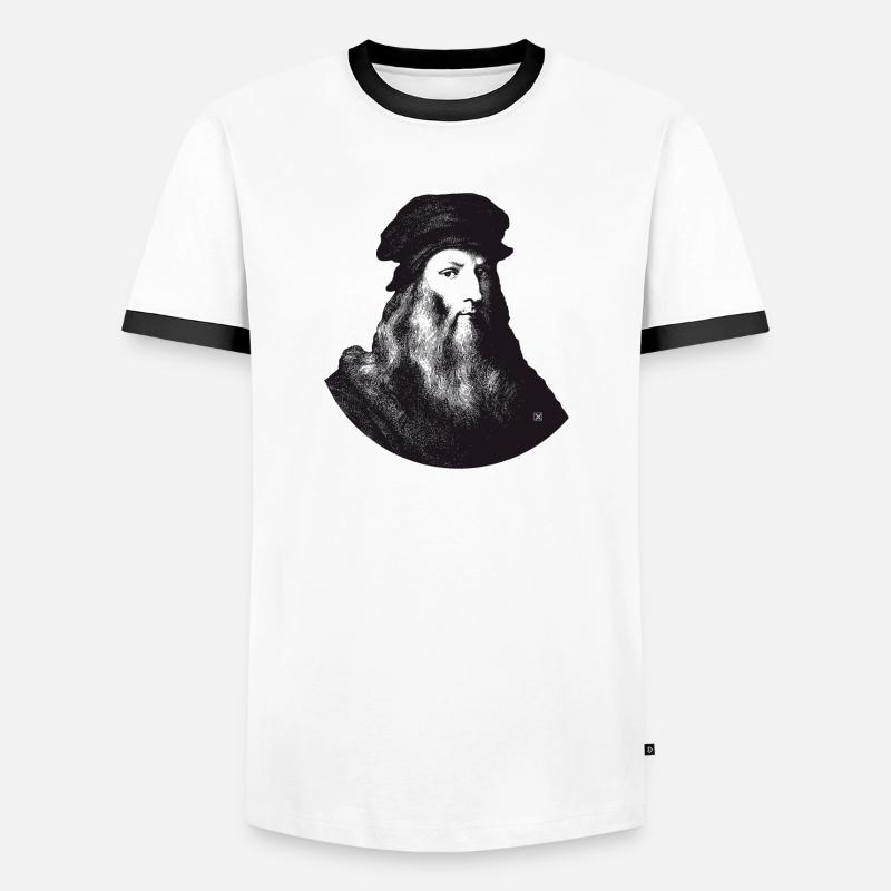 Leonardo da Vinci - Men's Ringer Shirt - white/black