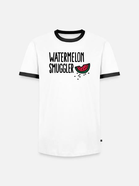 Watermelon smuggler - Men's Ringer Shirt - white/black