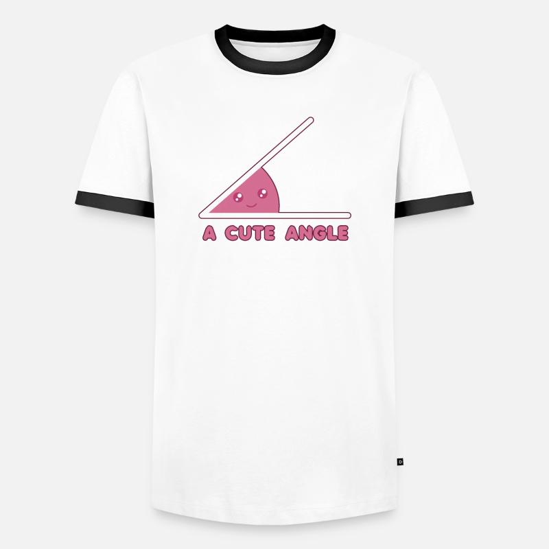Math - Men's Ringer Shirt - white/black